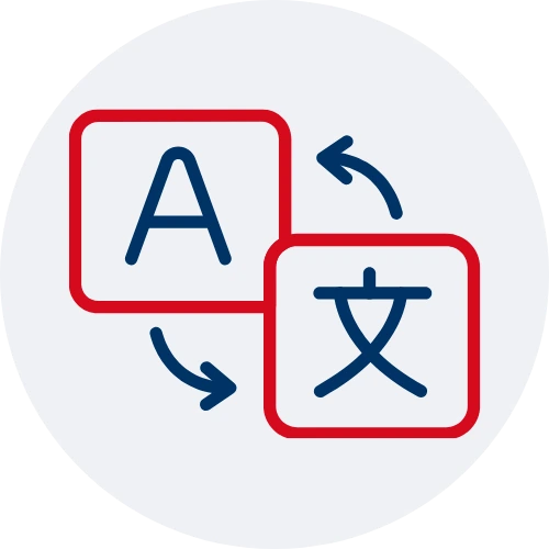 Ícone de tradução entre dois idiomas
